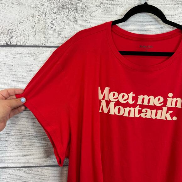 Torrid Belle Isle Plus Size Red "Meet Me In Montauk" Crew Graphic Tee Size 4X - Picture 7 of 7